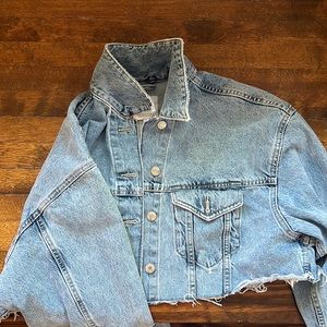 Zara Cropped Jean Jacket